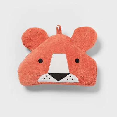 25"x50" Cheetah Kids' Hooded Towel Orange - Pillowfort™ - Image 3
