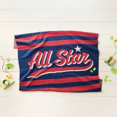 48"x58" All Star Knit Kids' Throw Blanket Red- Pillowfort™