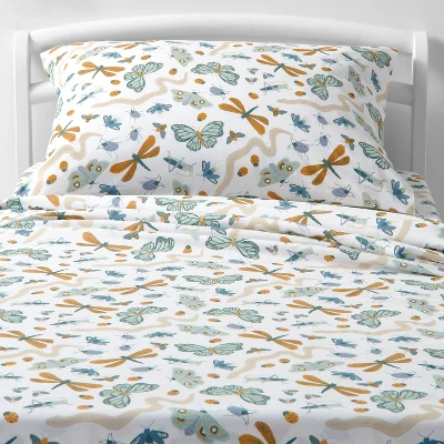 Insect Print Cotton Kids' Sheet Set - Pillowfort™ - Image 4
