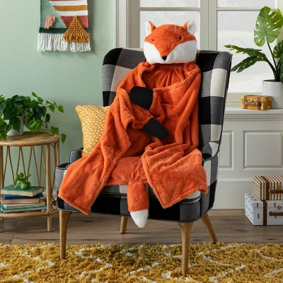 Fox Hooded Blanket - Pillowfortâ„¢