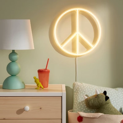 Peace Neon Kids' Wall Decor - Pillowfort™ - Image 2