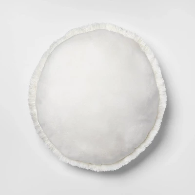 Faux Fur Floor Kids' Pillow Cream - Pillowfort™ - Image 3