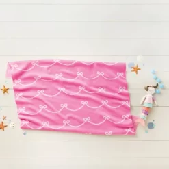 48"x58" Pretty Bow Kids' Throw Blanket Pink - Pillowfort™