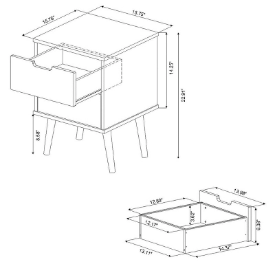 Modern Kids' Nightstand White - Pillowfort™ - Image 6