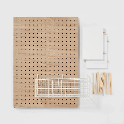 Modular Organization System Kids' Pegboard Brown - Pillowfort™ - Image 3