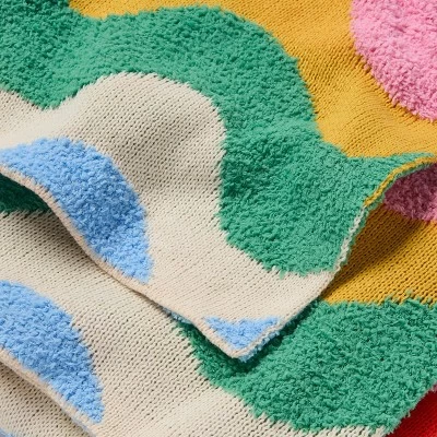 48"x58" Holiday Wavy Striped Knit Kids' Throw Blanket - Pillowfort™ - Image 2