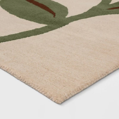 Flower Shaped Wool Kids' Rug - Pillowfort™ - Image 2