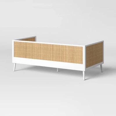 Rattan And Wood Kids' Daybed White - Pillowfort™ - Image 3