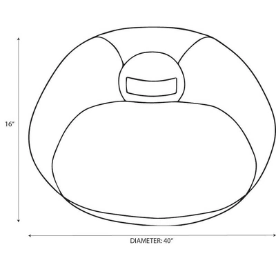 XL Fuzzy Kids' Bean Bag Cream - Pillowfort™ - Image 5