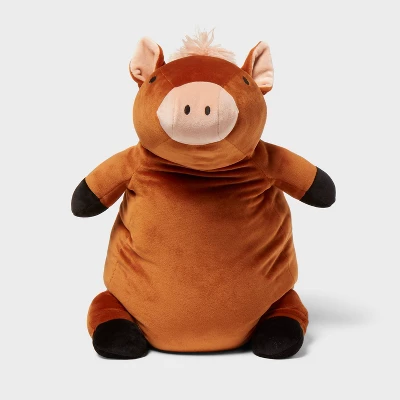 Horse Weighted Plush Kids' Throw Pillow Brown - Pillowfort™ - Image 3