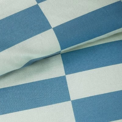 Checkers Kids' Duvet Cover Teal Blue - Pillowfort™ - Image 3