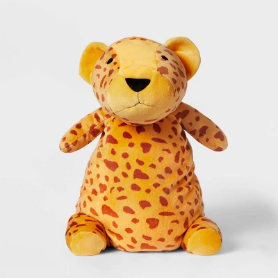Cheetah Weighted Plush Kids' Throw Pillow Yellow - Pillowfort™ - Image 3