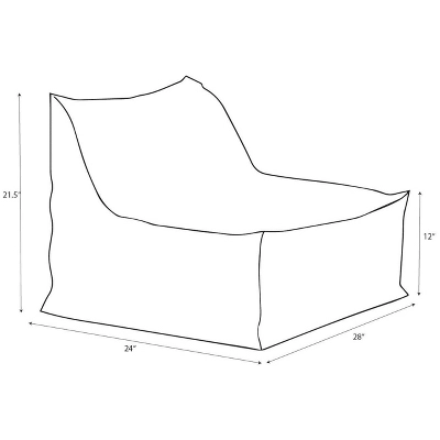 Armless Lounge Kids' Chair Gray - Pillowfort™ - Image 5