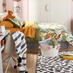 Botanical Garden Cotton Kids' Comforter Set Green - Pillowfort™