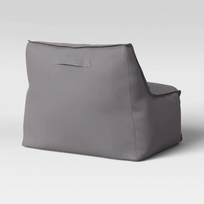 Armless Lounge Kids' Chair Gray - Pillowfort™ - Image 3