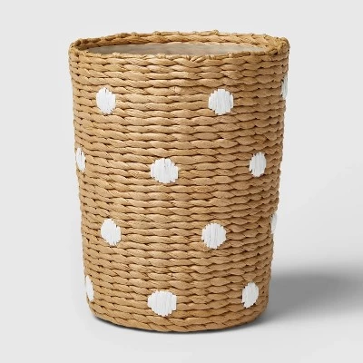 Woven Paper Dot Kids' Wastebasket - Pillowfort™ - Image 3
