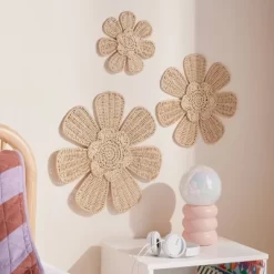 3pc Woven Flower Kids' Wall Décor Set - Pillowfort™