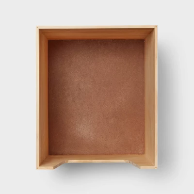 Stackable Kids' Wood Storage Bin Natural - Pillowfort™ - Image 2