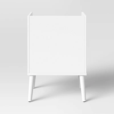 Rattan And Wood Bedside Kids' Table White - Pillowfort™ - Image 4