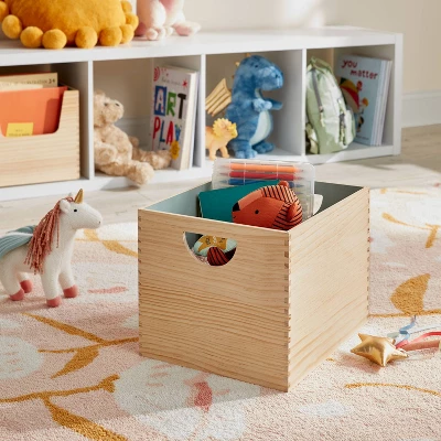 Large Stackable Kids' Wood Bin - Pillowfort™