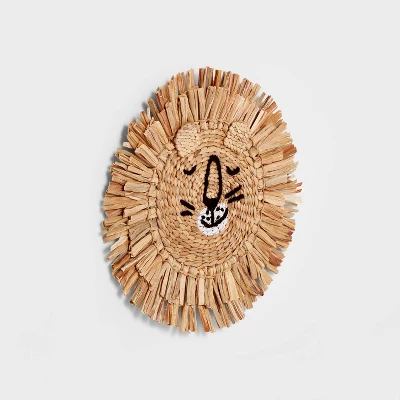 Water Hyacinth Lion Head Kids' Wall Décor Natural - Pillowfort™ - Image 2
