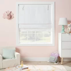 27" X 64" Blackout Roman Kids' Shade White - Pillowfort™