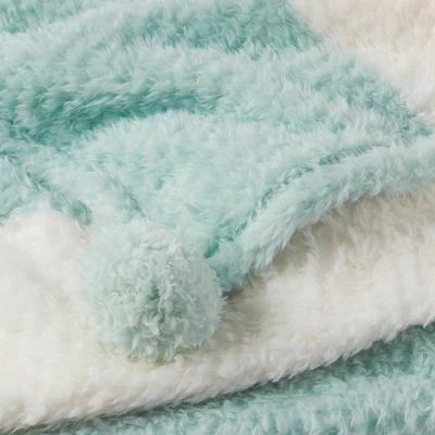 Teddy Bear Striped Kids' Throw Plush - Pillowfort™ - Image 2