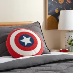 Marvel Captain America Shield Kids' Decorative Throw Pillow - The Marvel Collection By Pillowfort™