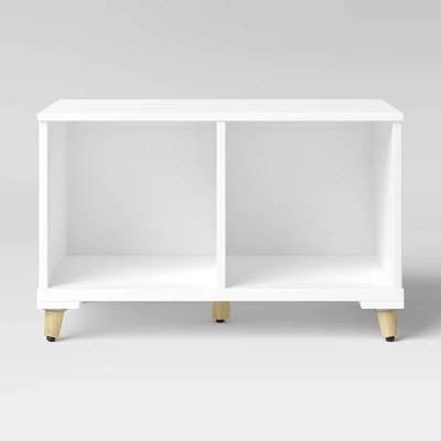 Modern Kids' Toy Storage Bench - Pillowfort™: White MDF Decorative Cabinet, Divided Storage, 28.86" Width - Image 2