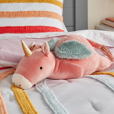 Pegasus Weighted Plush Kids' Throw Pillow Pink - Pillowfort™