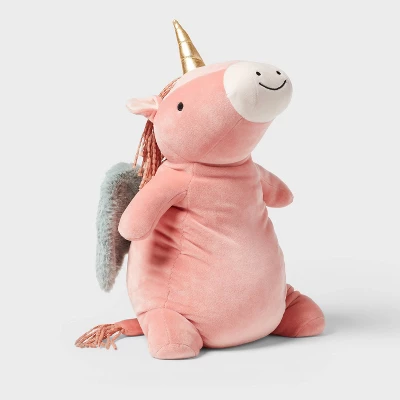 Pegasus Weighted Plush Kids' Throw Pillow Pink - Pillowfort™ - Image 3